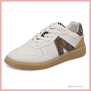 Women's Vegan Leather Sneakers with Contoured Footbed, Size Available